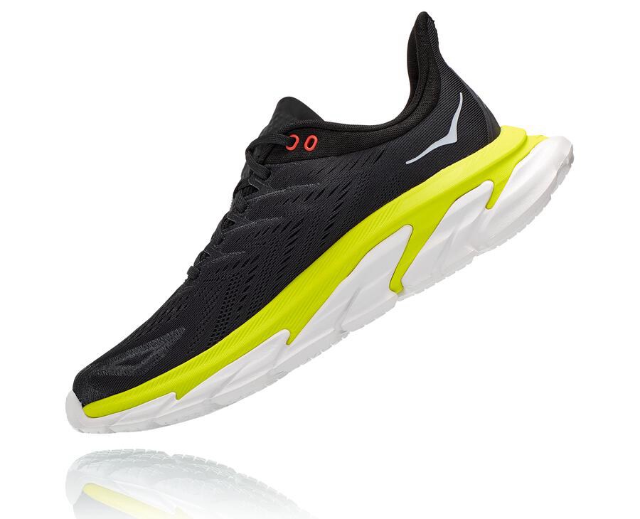 Running Shoes Mens - Hoka One One Clifton Edge - Black - FSZNVAQ-45